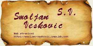 Smoljan Vesković vizit kartica